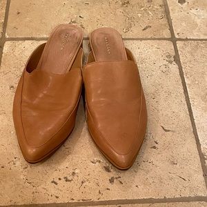 Halogen Tan Leather Mules